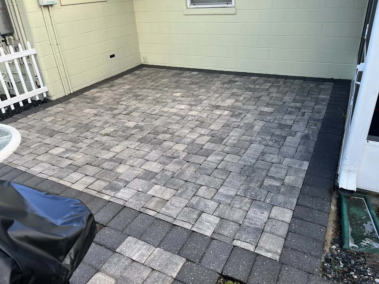 Clean paver patio