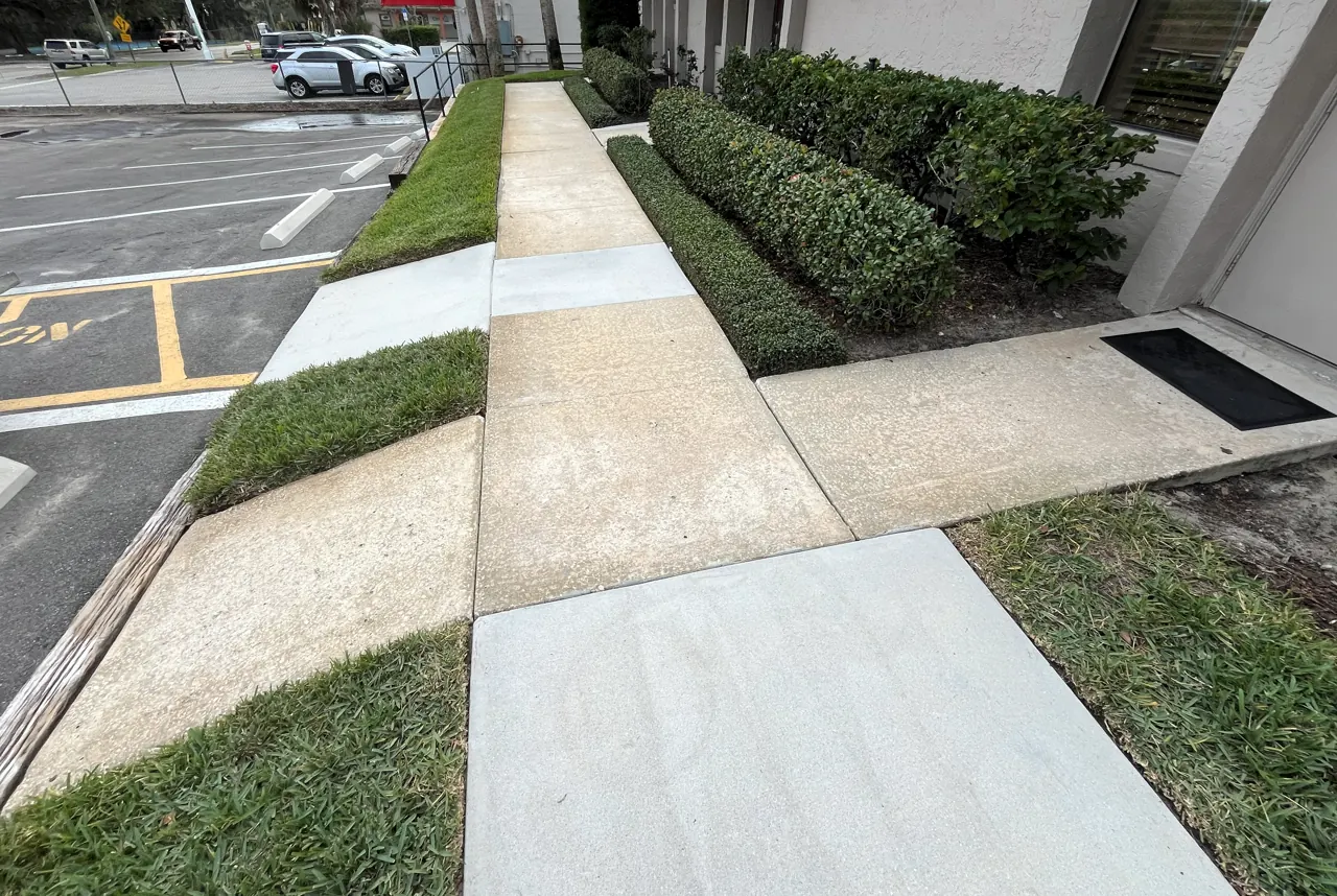Office walkway after